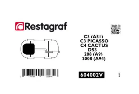 Restagraf 604002V festesett motorskjerm
