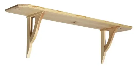 Gysinge Kjøkkenhylle hylleplate 125 cm ubehandlet furu