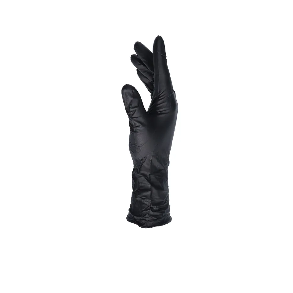 Finixa Long Cuff nitrilhansker L sort 60-pk