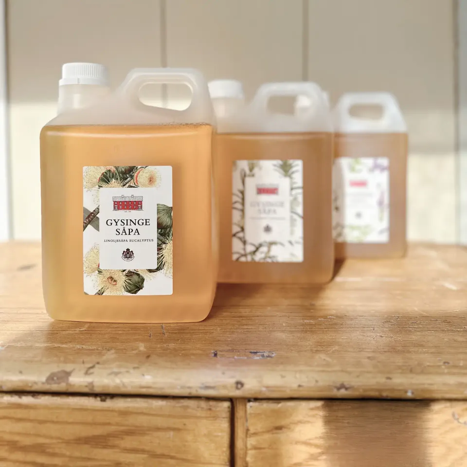 Gysingesåpa eukalyptus linoljesåpe 2,5 l fet