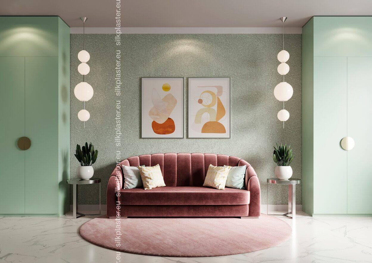 Silk Plaster Versailles 1 flytende tapet gull sølv glitter