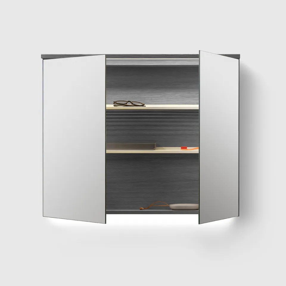 Toniton H2 Deep Grey speilskap 60 cm med dobbeltspeil