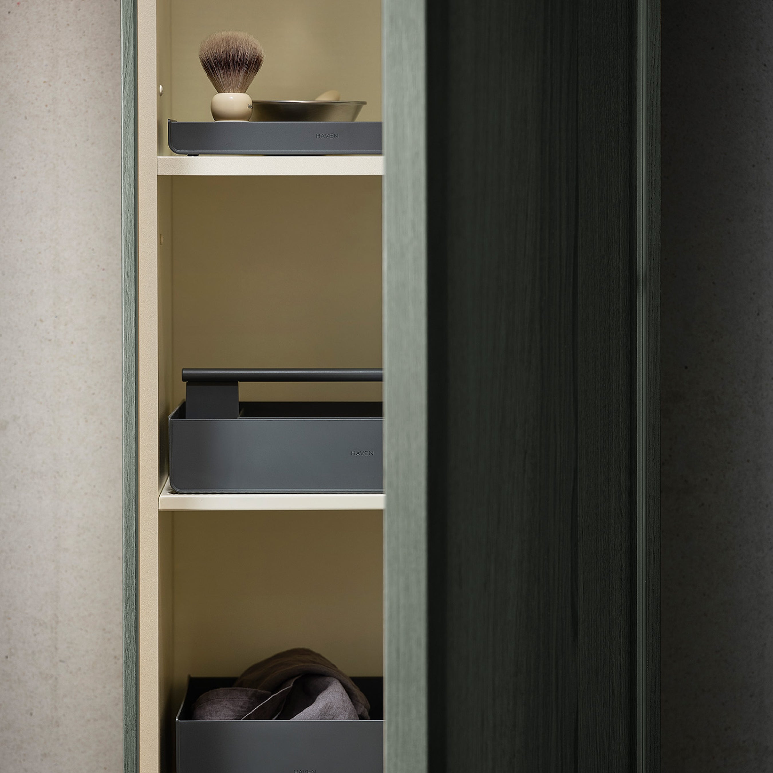 Toniton H2 veggskap 32 cm ash green venstre