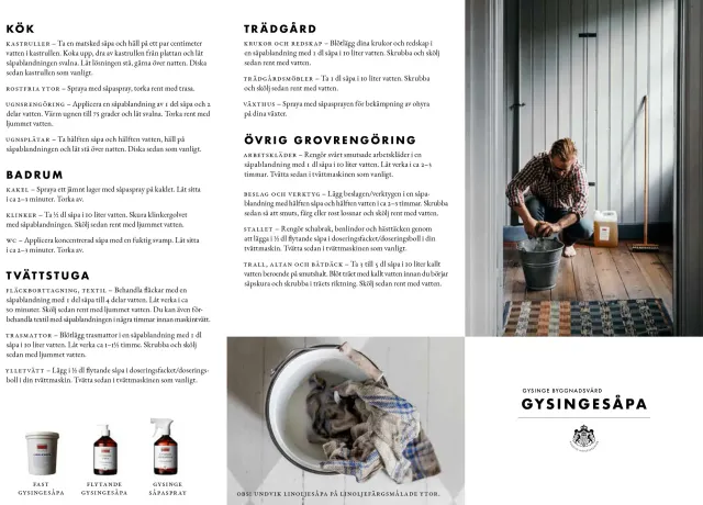 Gysinge såpefolder instruksjon grønnsåpe papir