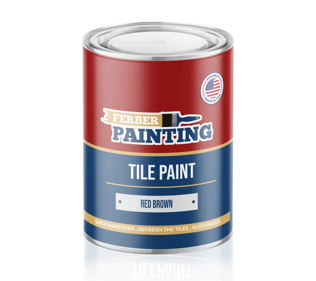 Ferber Painting Tile Paint Red Brown flismaling rødbrun vaskbar