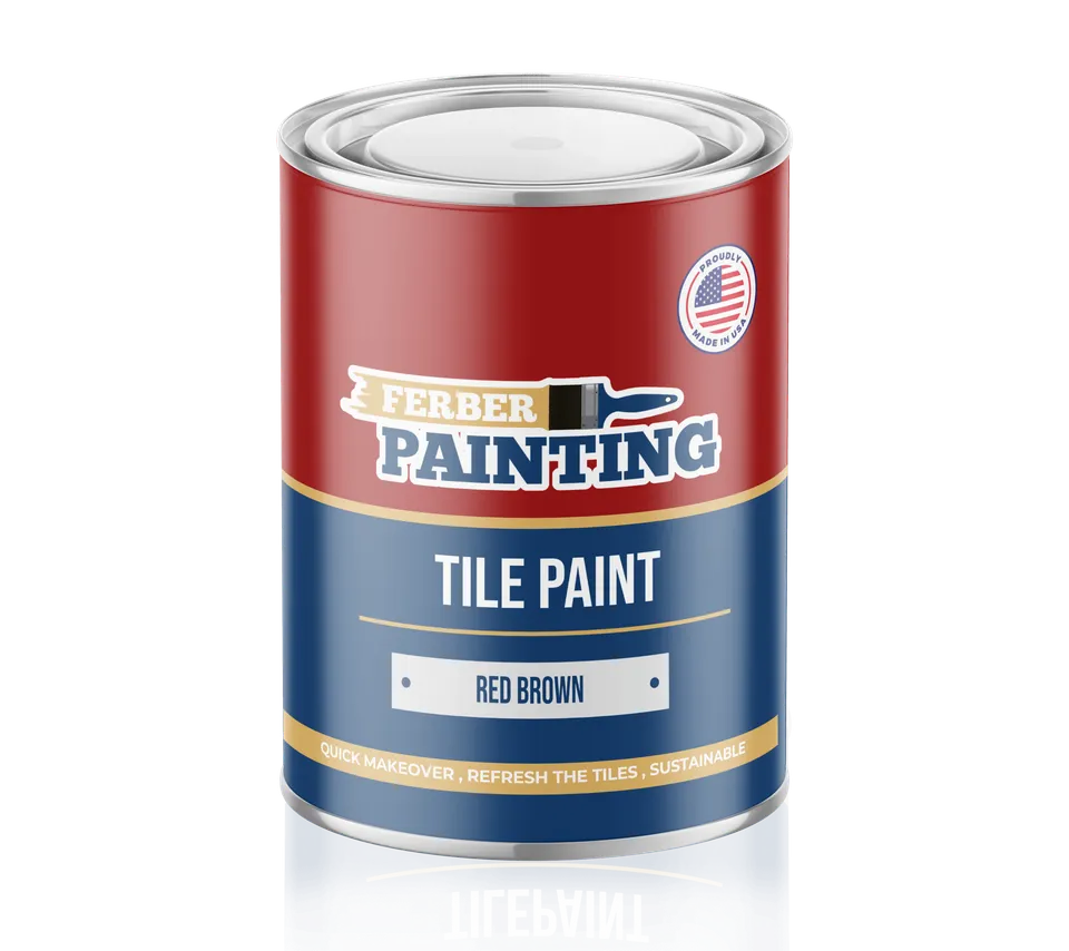 Ferber Painting Tile Paint Red Brown flismaling rødbrun vaskbar