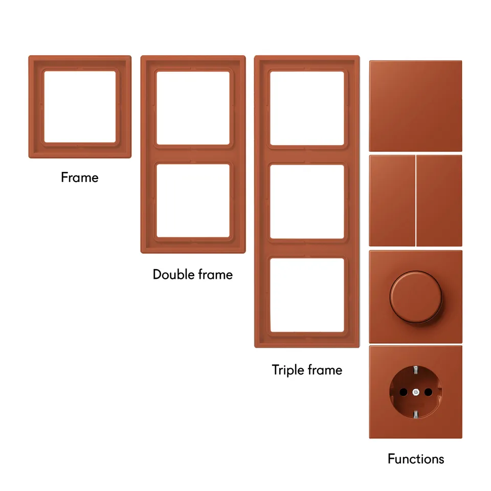 Toniton Reddish Brown 06 bryter stikkontakt Le Corbusier