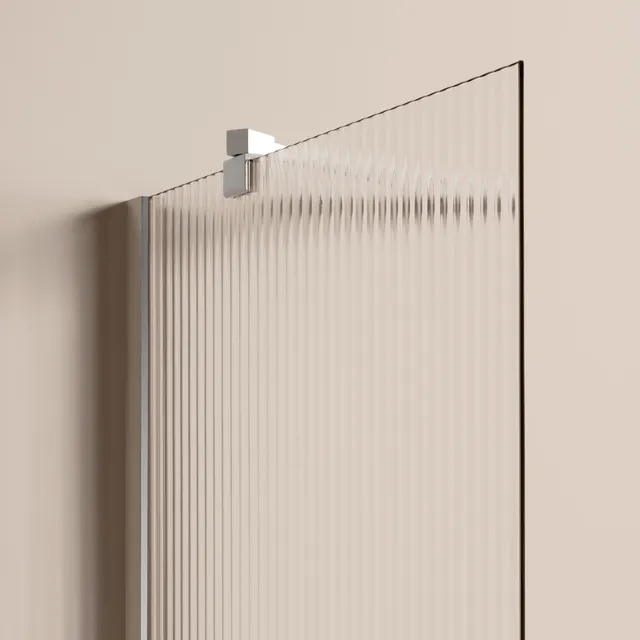 Toniton Rib dusjvegg 78 cm ribbeglass innsynsbeskyttelse