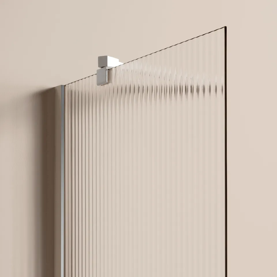 Toniton Rib dusjvegg 78 cm ribbeglass innsynsbeskyttelse