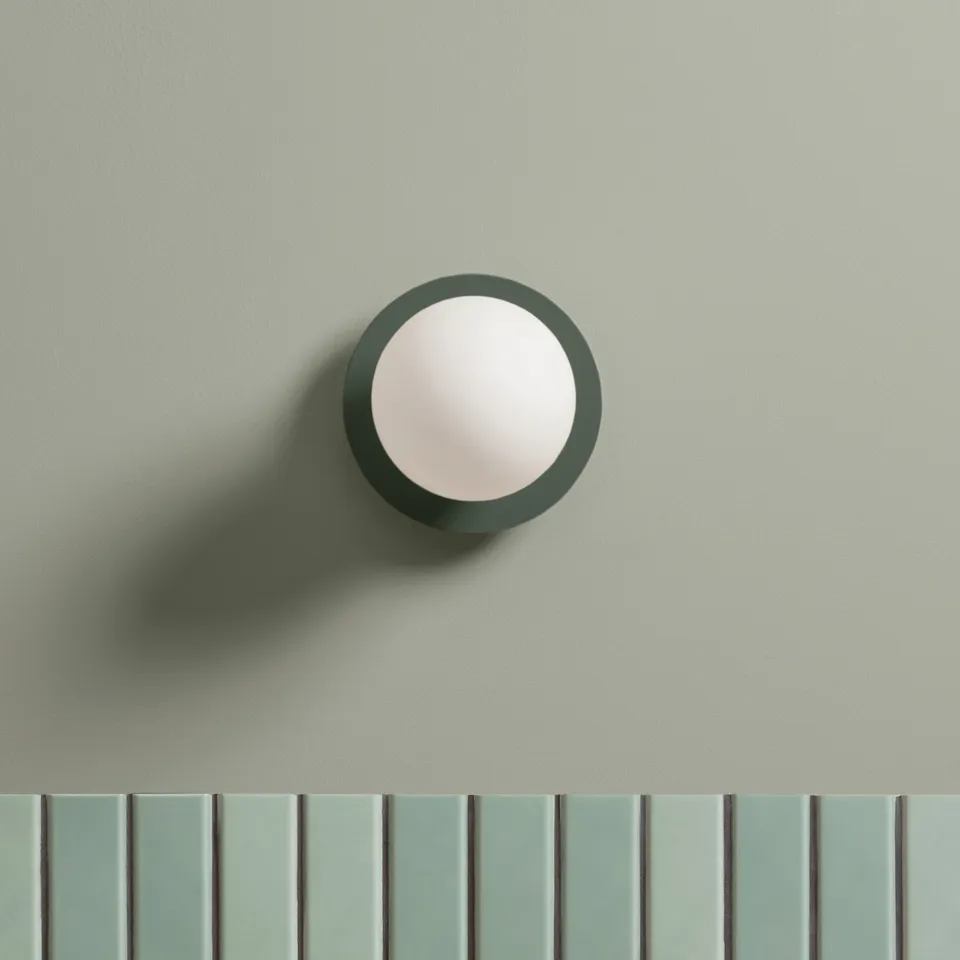 Toniton Circle 160 vegglampe Ash Green IP44