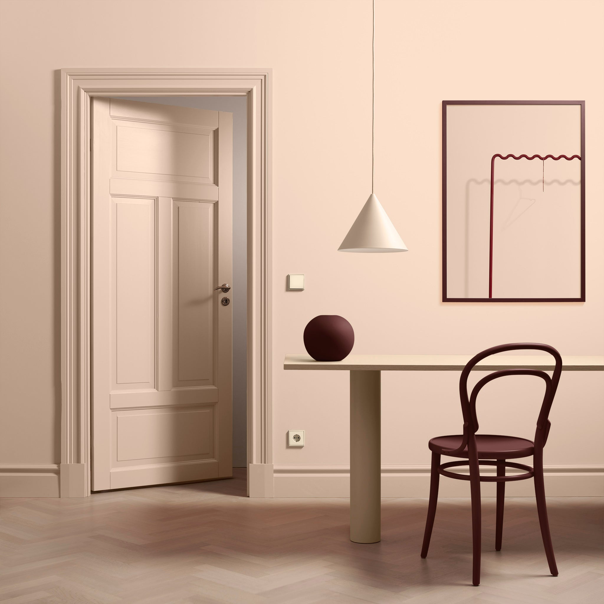 Toniton Cone Takpendel 300 taklampe greige