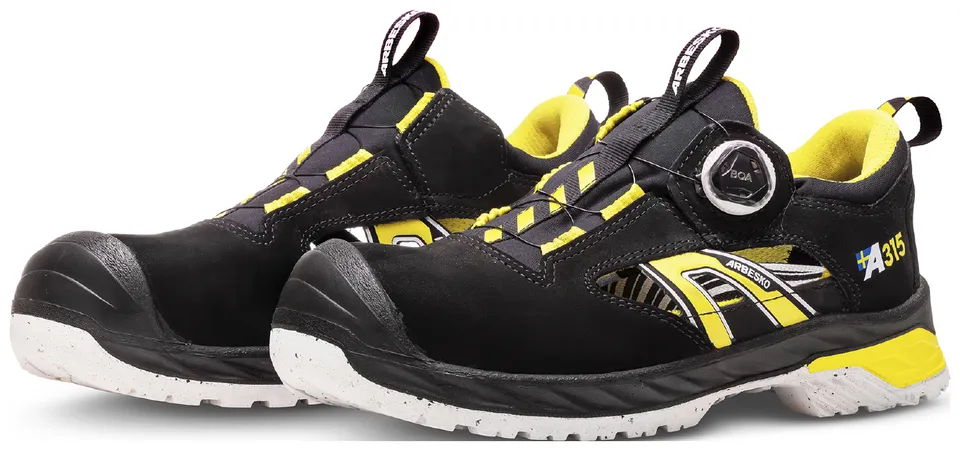 C. Christoffersen 315 vernesandal S1 svart/gul ESD