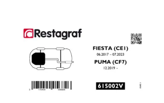 Restagraf RG 615002V festesett motorskjerm bil