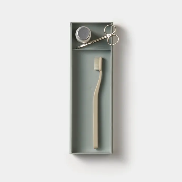 Toniton Tray Grey Green baderomsbrett gru00f8nn nedbrytbar