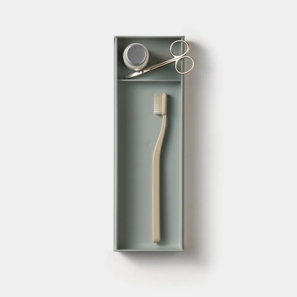 Toniton Tray Grey Green baderomsbrett gru00f8nn nedbrytbar