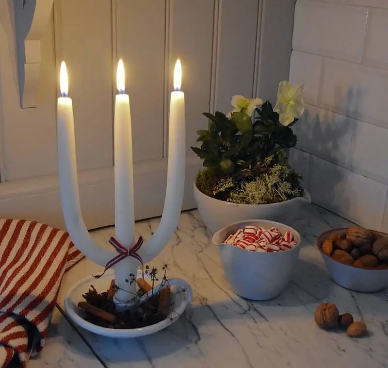 Gysinge grenlys lite håndstøpt stearin