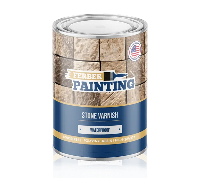 Ferber Painting Stone Varnish steinlakk blank slitesterk