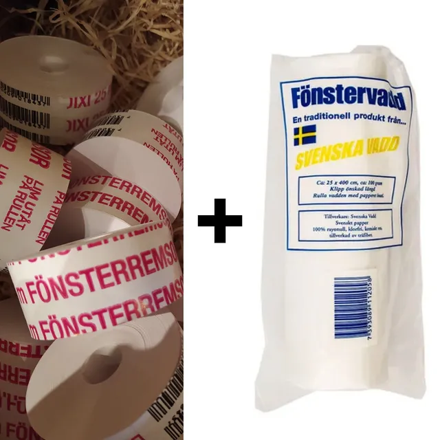 Ovolin vindustetting vatt og teip 25 m – til 4 vinduer