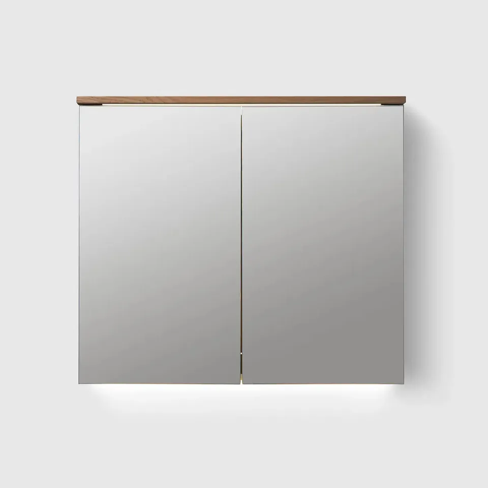 Toniton H2 speilskap 60 cm valnøtt med lys