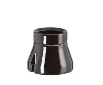 Gysinge rak lampeholder porselen svart E27