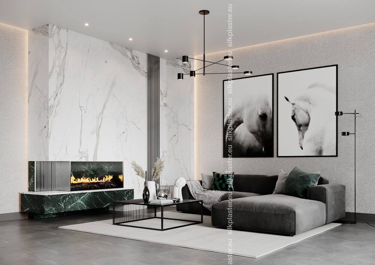 Silk Plaster Versailles 1 flytende tapet gull sølv glitter