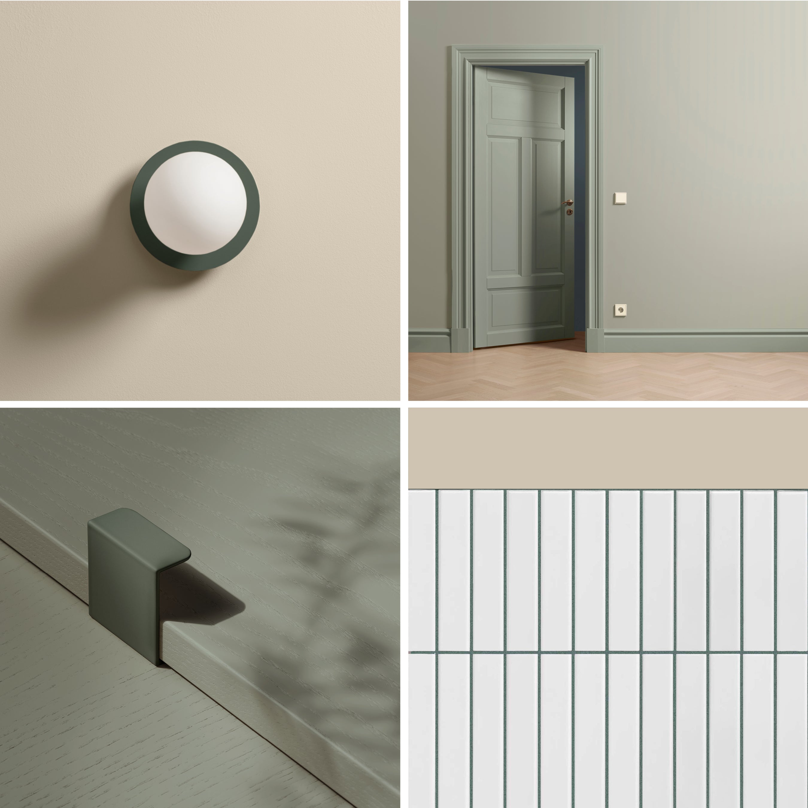 Toniton Arch 02 kjøkkenbatteri ash green med ventil