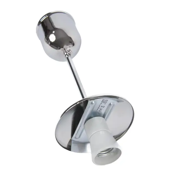 Gysinge Bikube taklampe hvit kort forniklet art deco