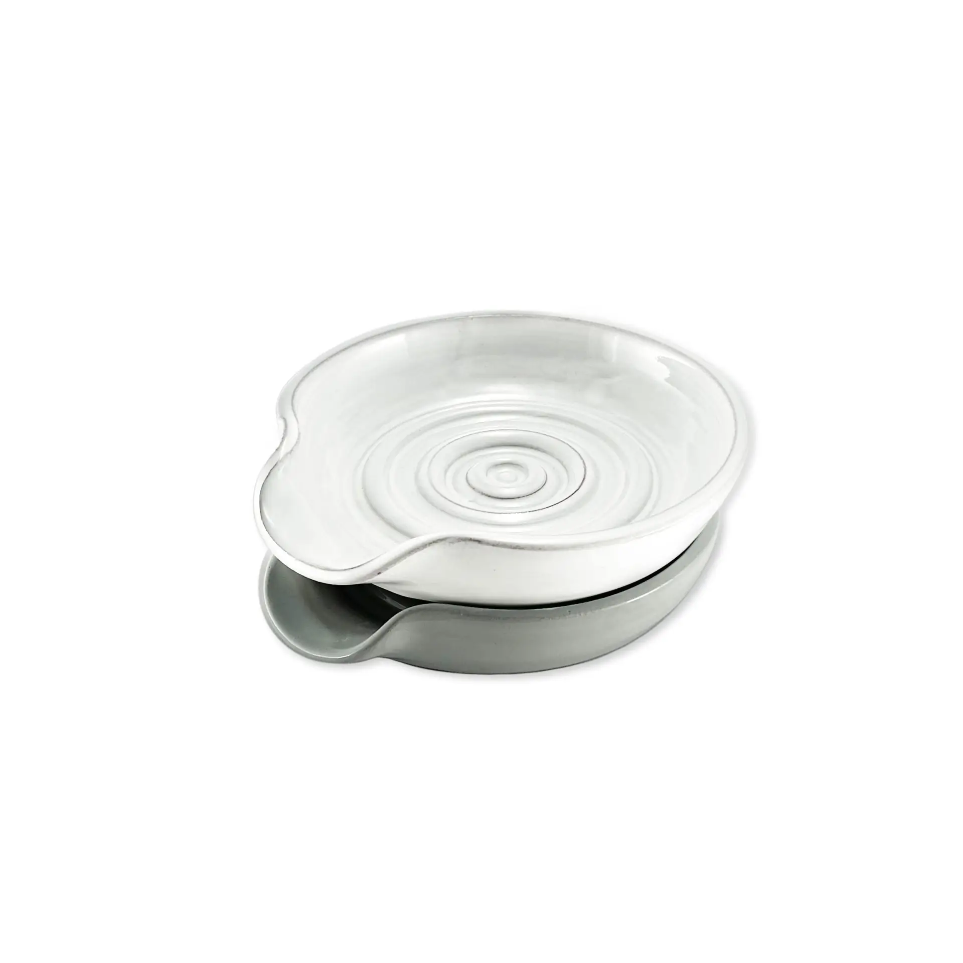 Gysinge sleivfat hvitt glasert leire 14 cm