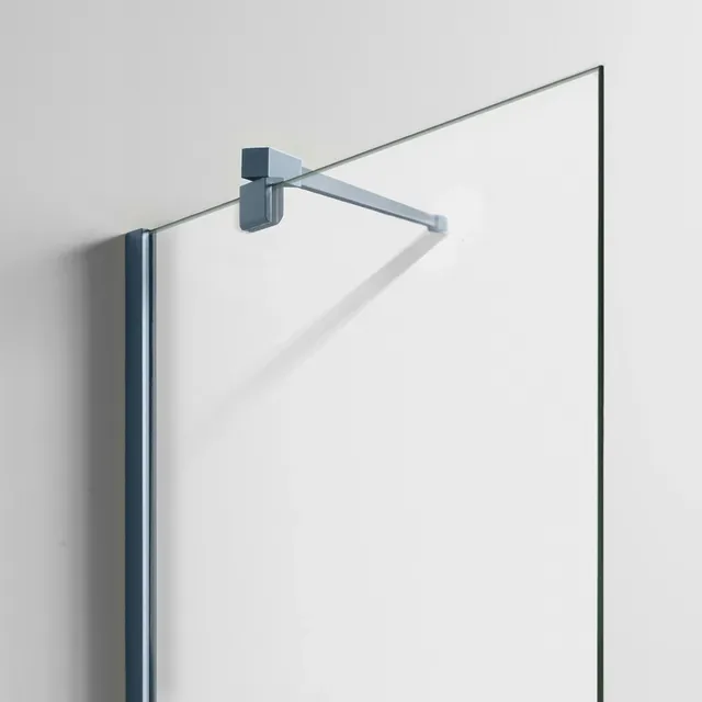 Toniton Transparent dusjvegg Deep Blue klart glass