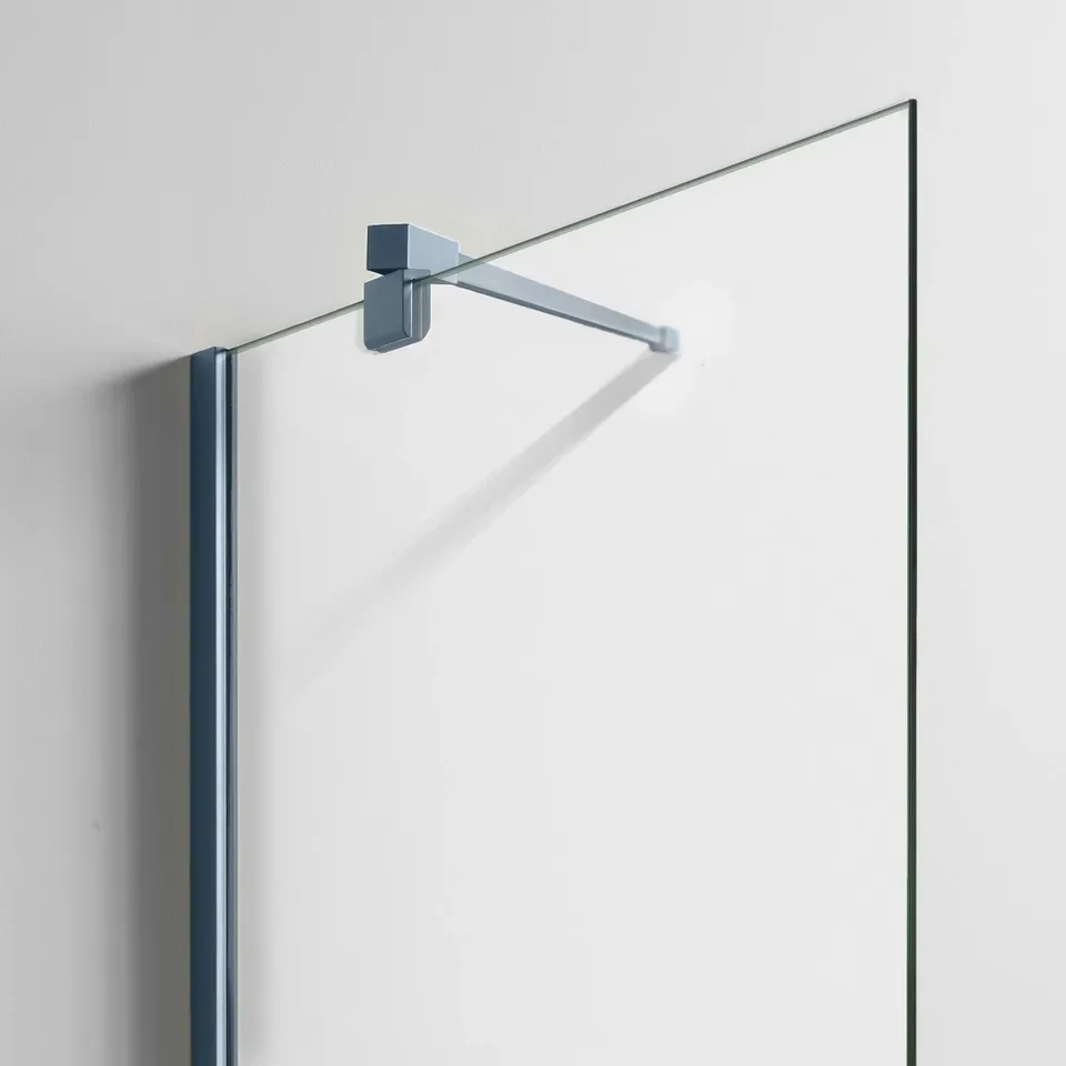 Toniton Transparent dusjvegg Deep Blue klart glass