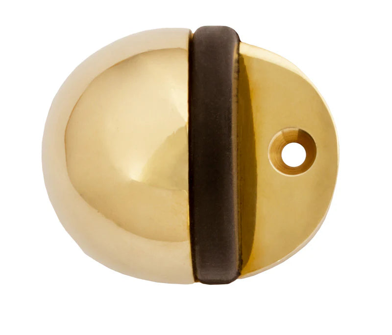 Ovolin dørstopper gulvmontert messing 45 mm