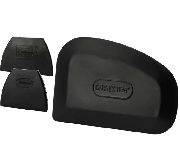 C. Christoffersen sparkelspade gummi sort 3pk buede flater
