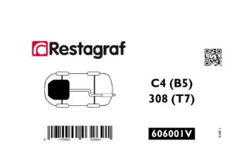 Restagraf 606001V festesett motorskjerm bil