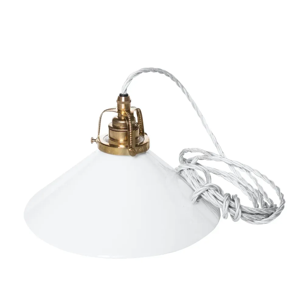 Gysinge skomakerlampe liten taklampe hvit opalglass