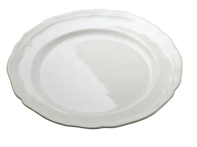 Gysinge Tallerken flat 27,5 cm beigehvit rokokko