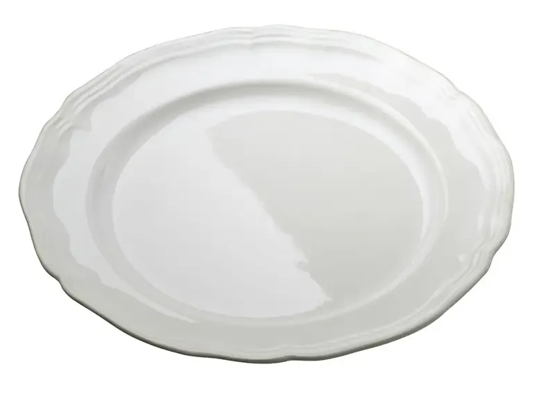 Gysinge Tallerken flat 27,5 cm beigehvit rokokko