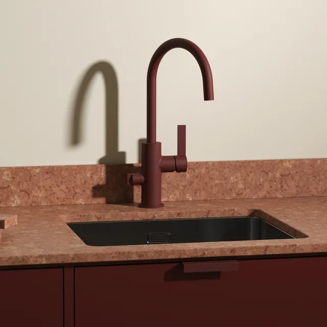 Toniton Arch 02 kjøkkenkran Reddish Brown med avstengning