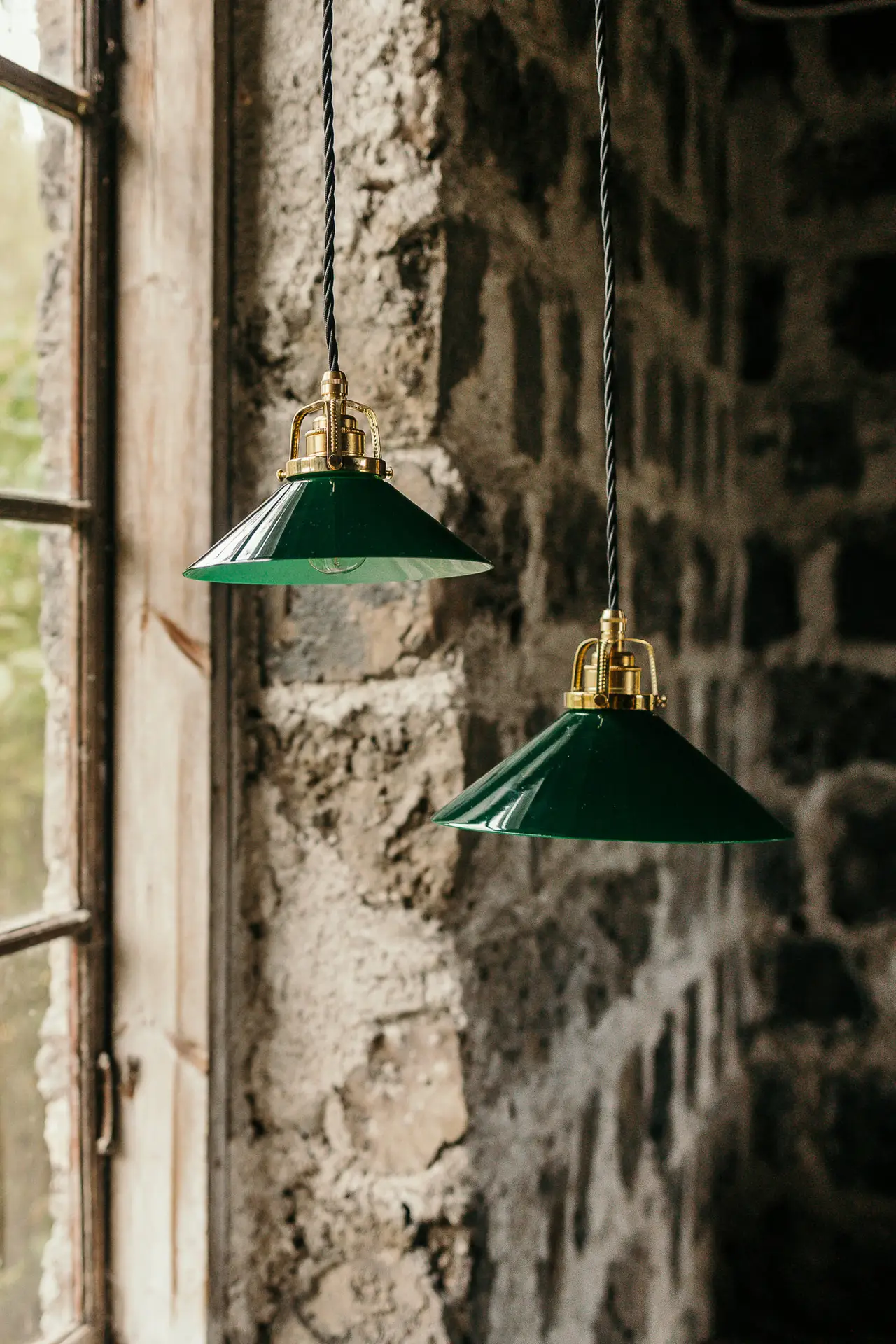 Gysinge skomakerlampe liten grønn taklampe