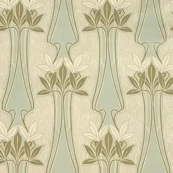 Gysinge Benedicks Lilja tapetprøve 50x50 cm jugendstil