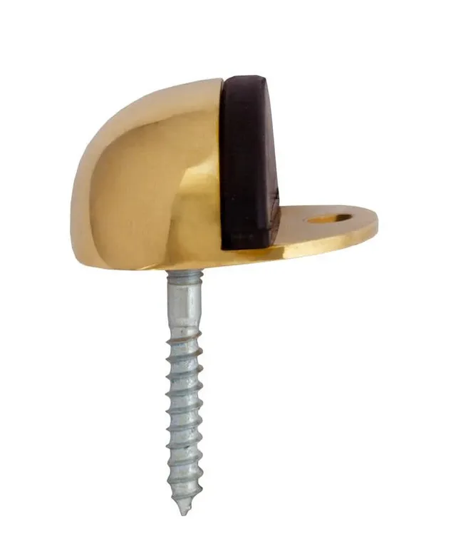 Ovolin dørstopper gulvmontert messing 45 mm