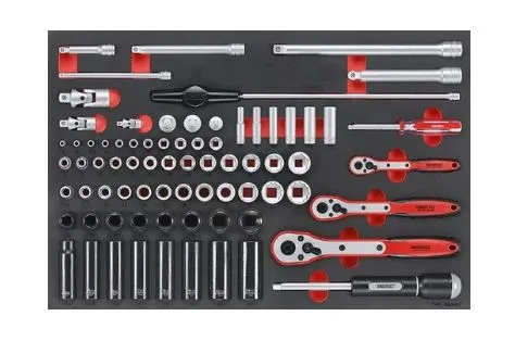 Teng Tools EVA pipenøkkelsett 76 deler 1/4-1/2"