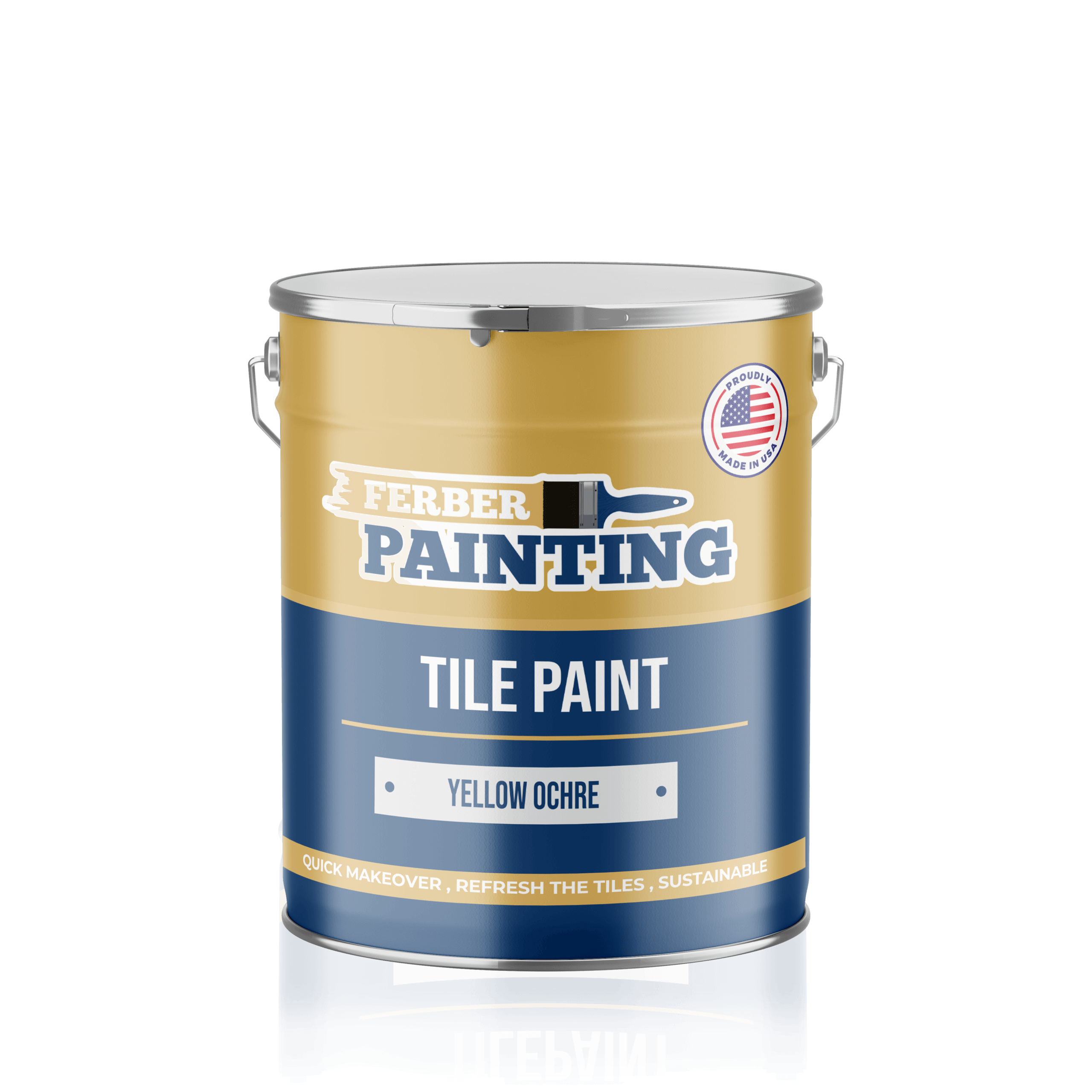 Ferber Painting Tile Paint Yellow Ochre flismaling gul oker matt