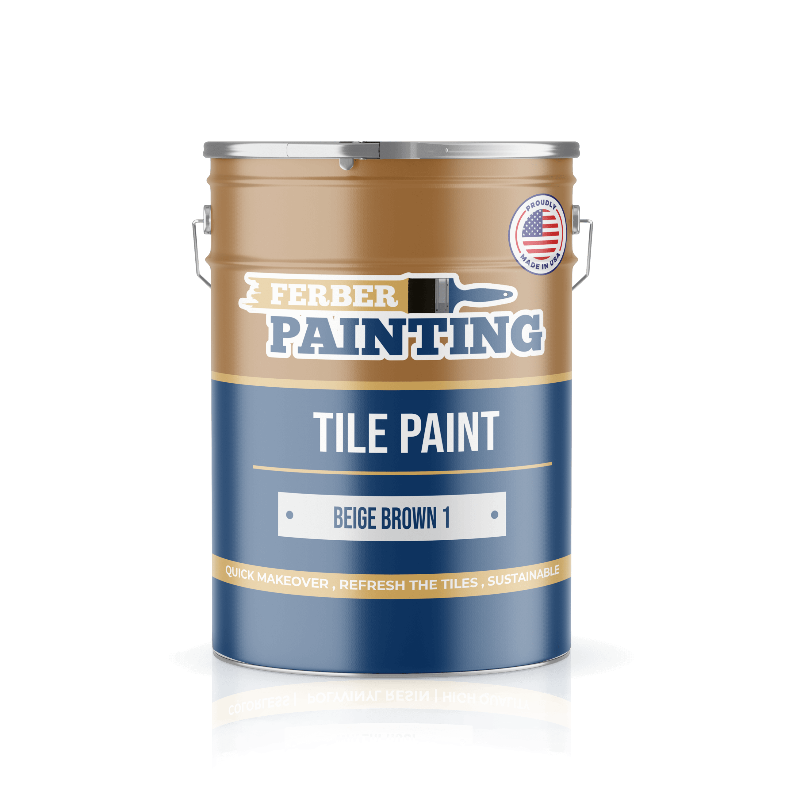 Ferber Painting flismaling beige brun vaskbar