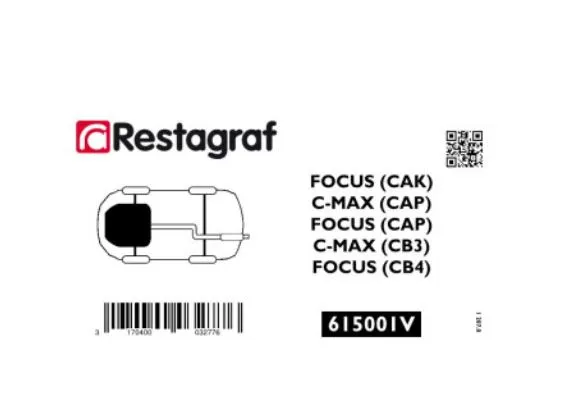 Restagraf 615001V festesett motorskjerm V-type