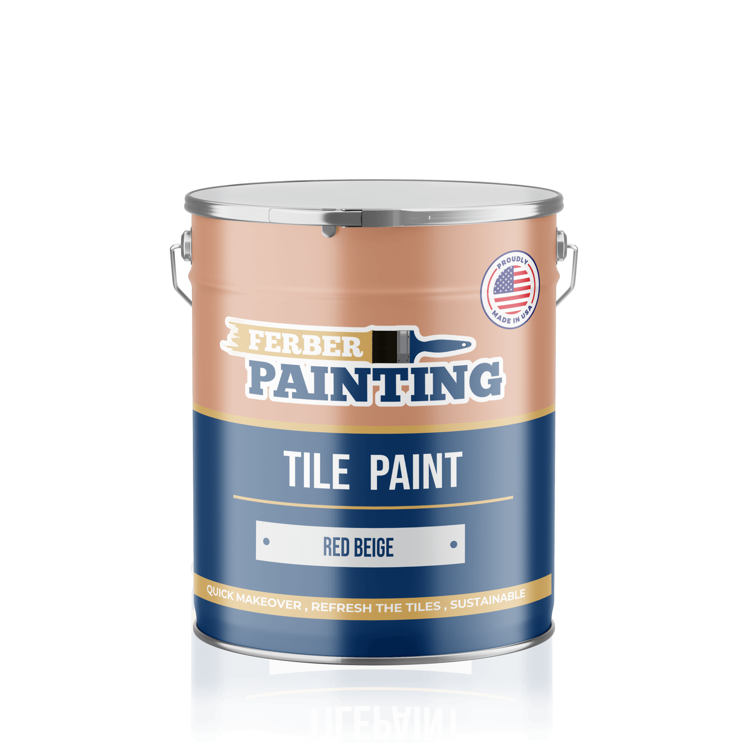 Ferber Painting flismaling rød beige vaskbar