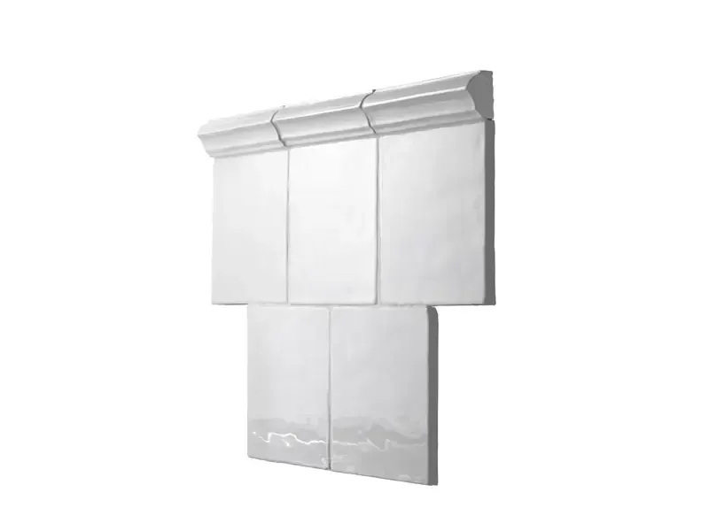 Gysinge Prinsen flis hvit 15x15 cm 0,5 m² håndlaget
