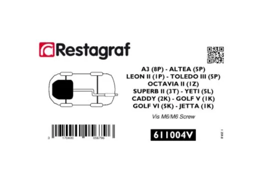 Restagraf 611004V festesett motorskjerm