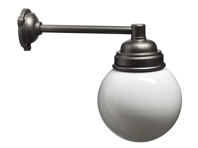 Gysinge 40-tall utelampe opalglass støpejern