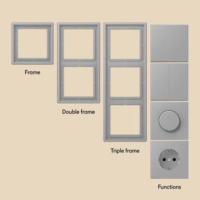 Toniton Frames Pure Grey 03 ramme enkel matt
