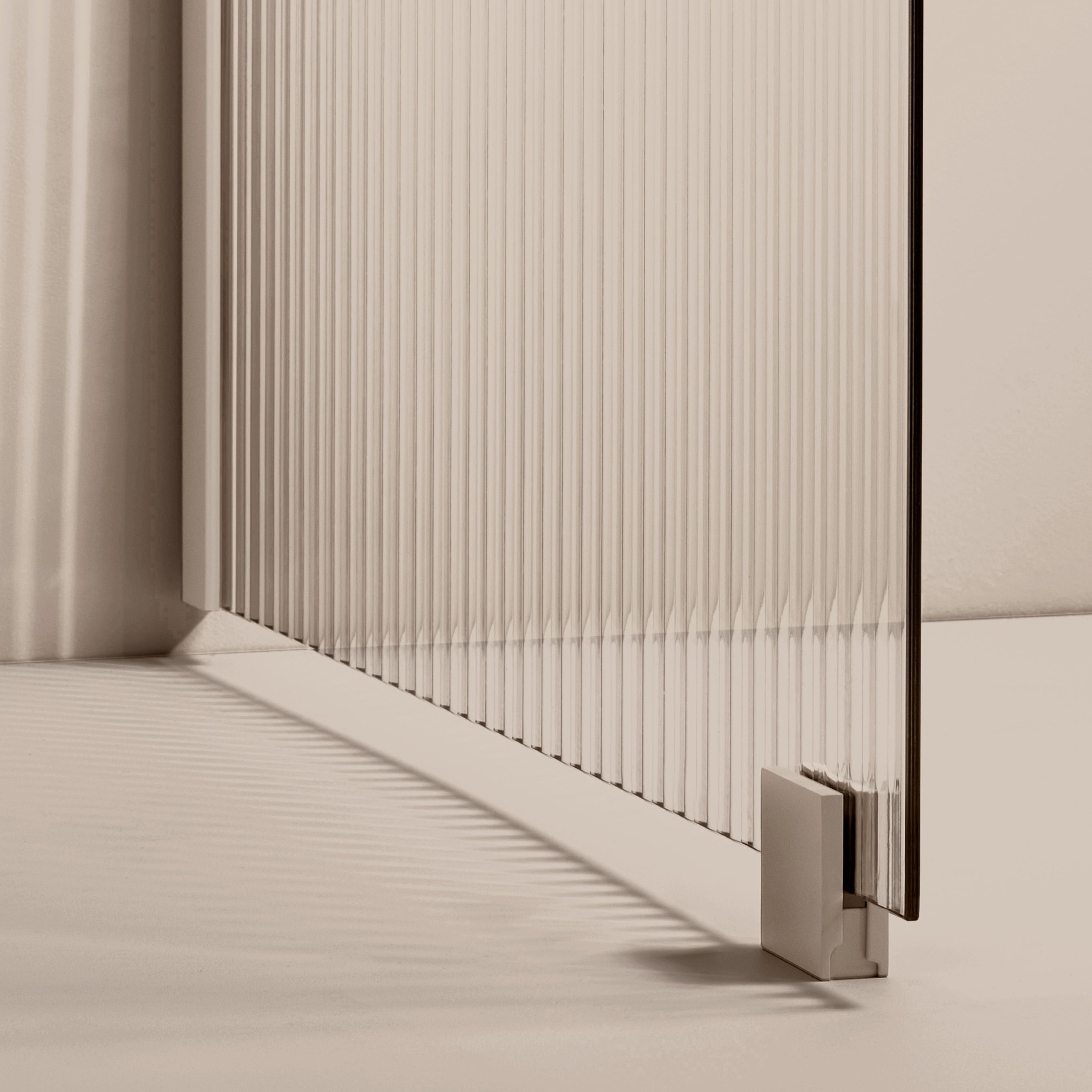 Toniton Rib dusjvegg greige 83 cm